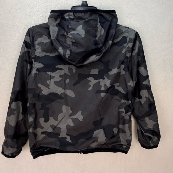 COLUMBIA Kids Small Reversible Hooded Black/Camo Jacket - Picture 5 of 8